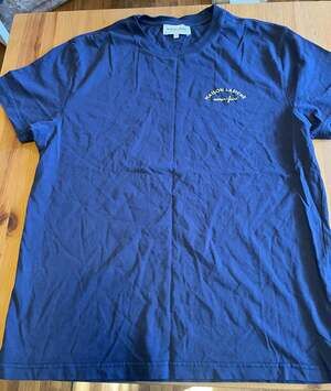 Maison Labiche Mens Savoir-Faire Embroidered Organic Cotton T-Shirt Navy Size M